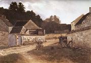 Alfred Sisley Village Street in Marlotte oil painting artist